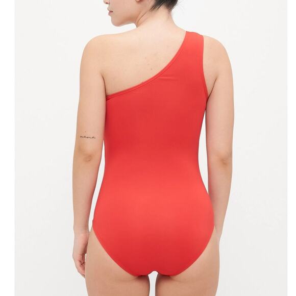 MICHAEL Michael Kors Women's Sea Coral One-Shoulder One Piece Swimsuit Size 8 - Picture 4 of 13